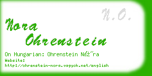 nora ohrenstein business card